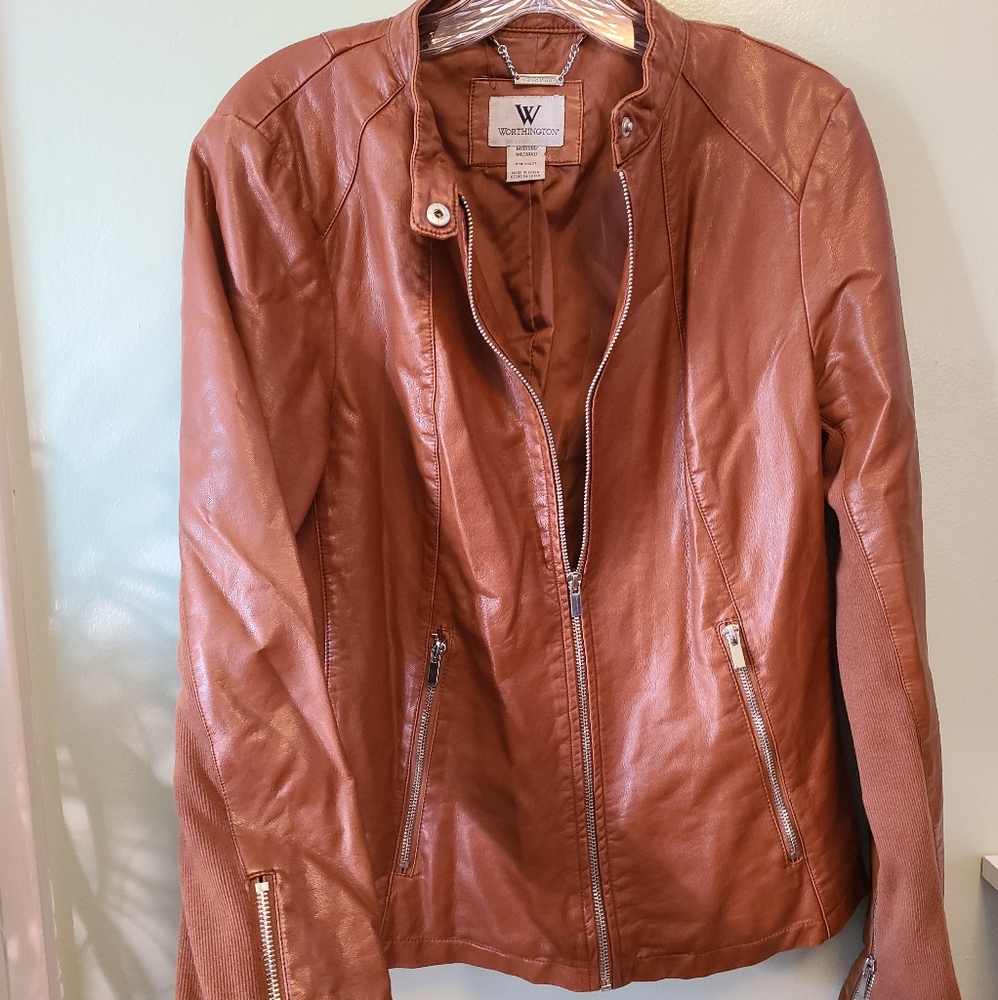 Vintage faux leather Worthington Jacket Sz Medium